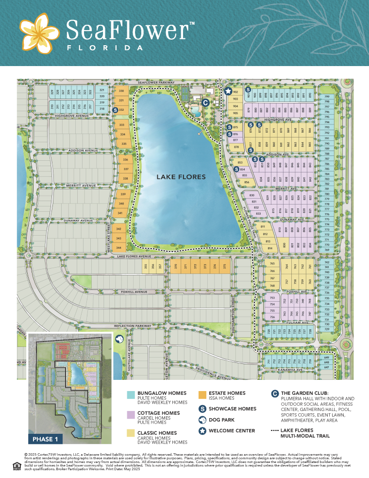SeaFlower℠ Homes Phase 1 Surrounding Lake Flores℠ SeaFlower℠ Home for Sale Surrounding Lake Flores℠